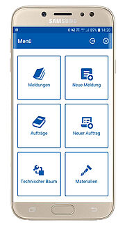 Mobile Instandhaltungs-App: Android Phone