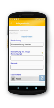 Mobile Anlageninventur-App: Anlagendetails