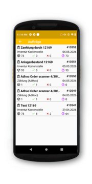 Mobile Anlageninventur-APP: Dashboard
