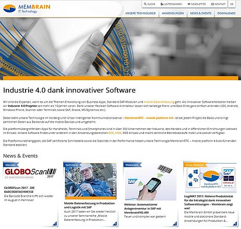 Membrain neue Webseite