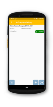 Mobile Anlageninventur-APP: Auftragsbearbeitung